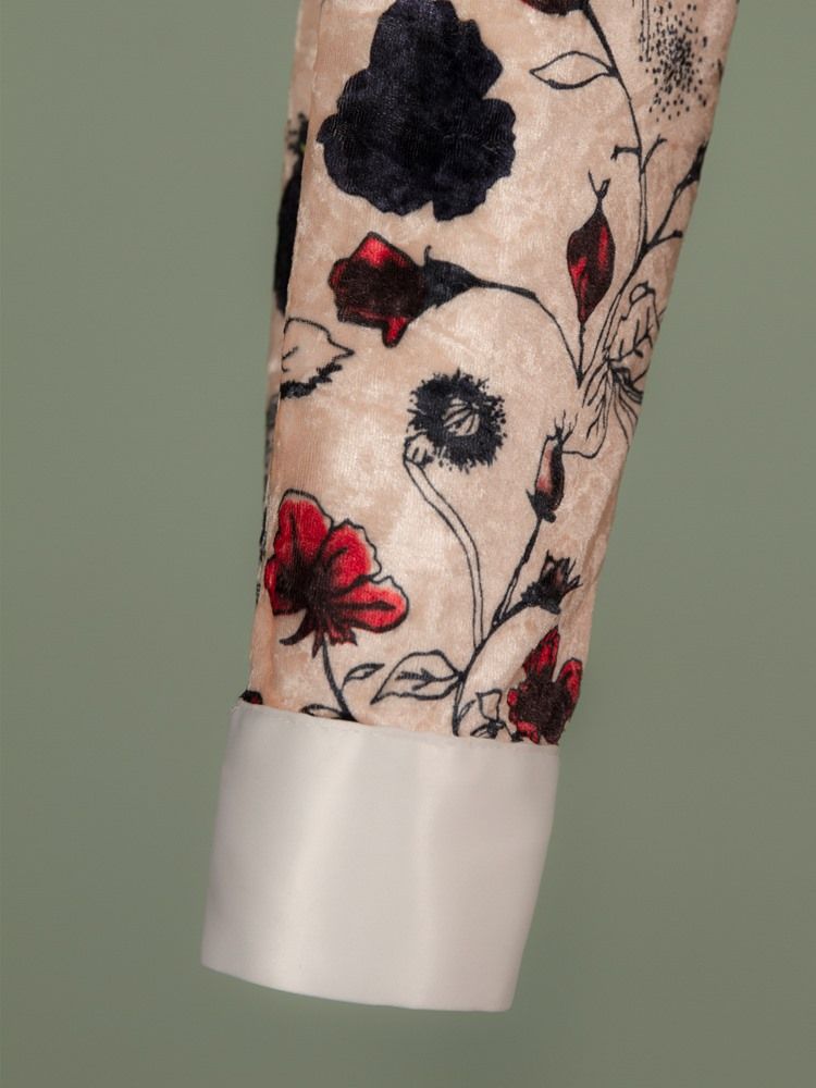 Vestido Feminino Com Estampa Floral De Gola Pólo Em Linha A