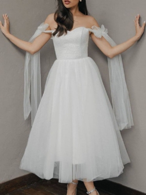 Vestido Feminino Com Malha De Meia Panturrilha Fora Do Ombro Fashion