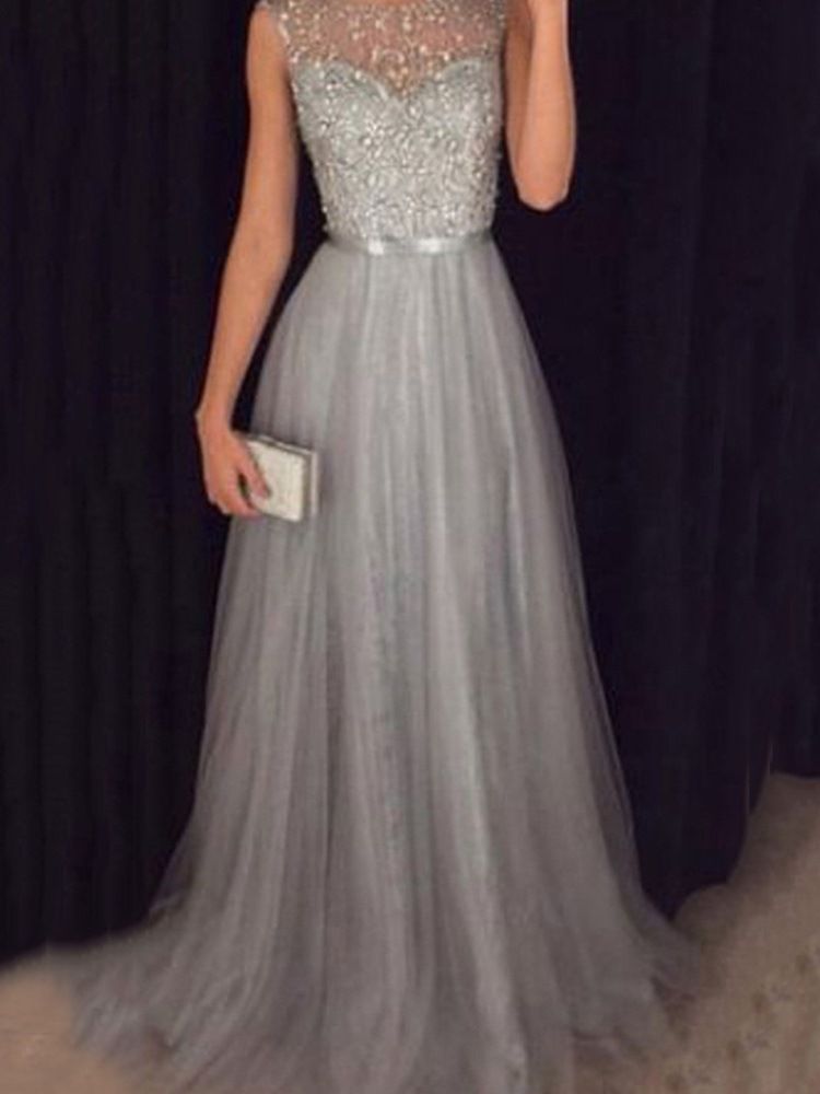 Vestido Feminino Em Malha Sem Mangas Até O Chão