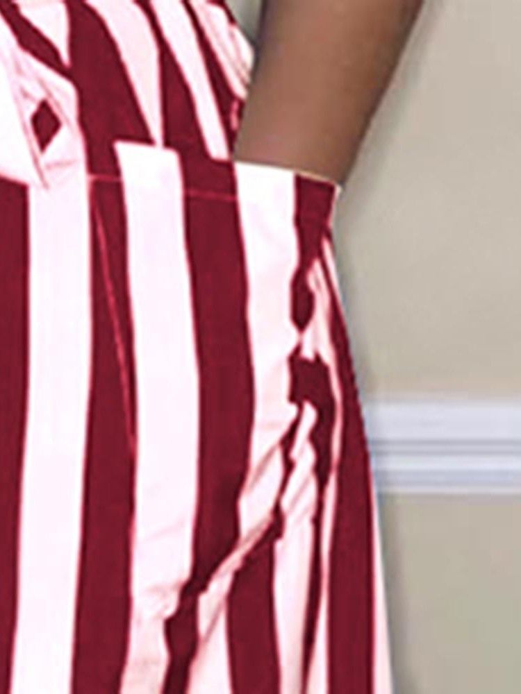 Vestido Feminino Listra De Meia Canela Com Bolso Em Corte Único