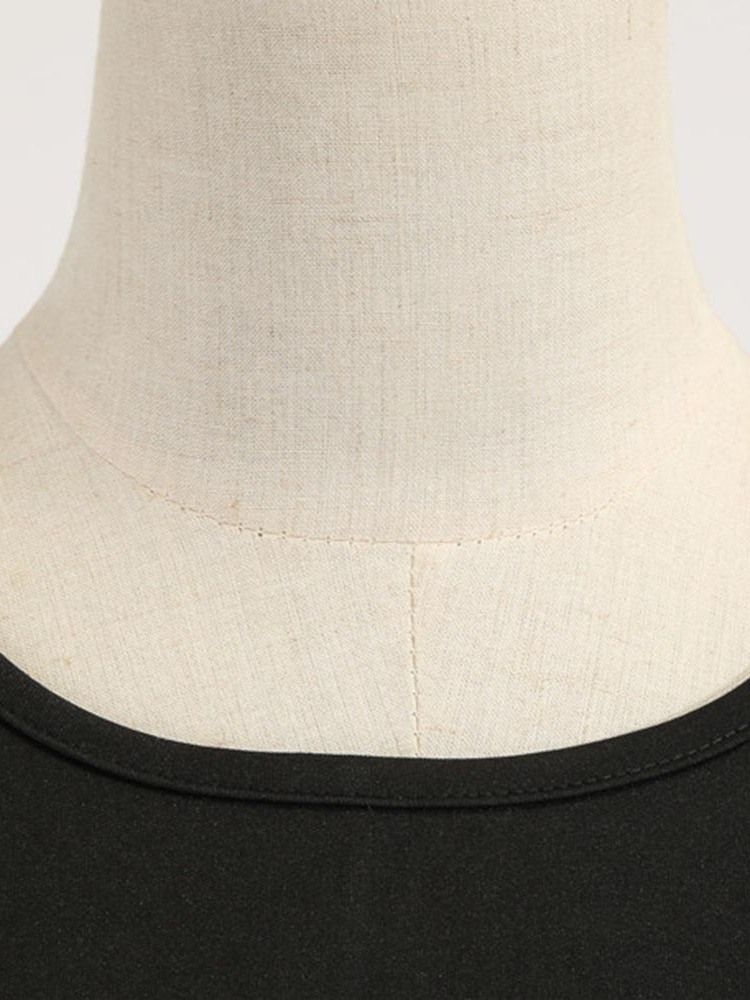 Vestido Feminino De Manga Comprida Em Volta Do Pescoço Médio Da Panturrilha Doce