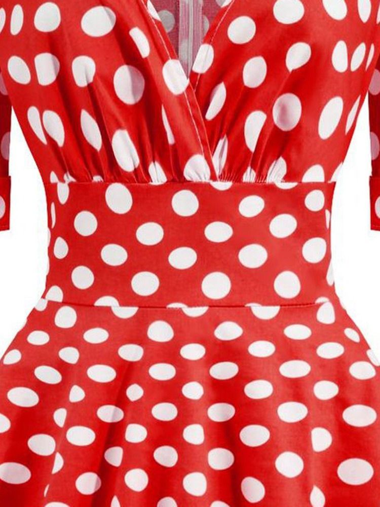 Vestido Feminino De Manga Curta Manga Curta Com Decote Em V