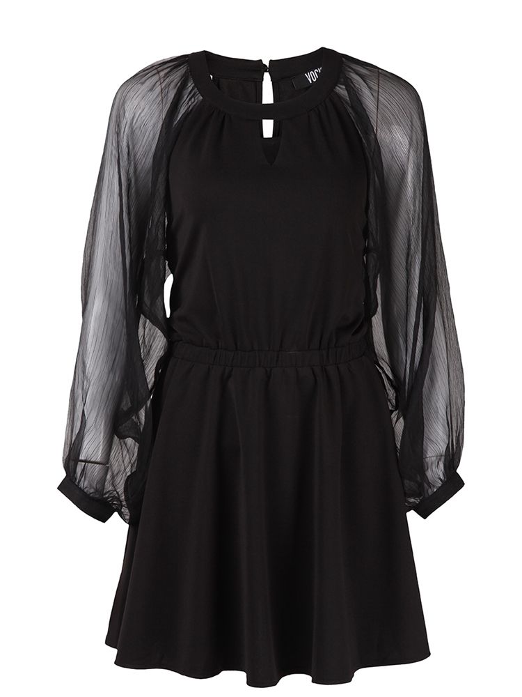 Vestido Feminino De Mangas Compridas Em Malha De Malha A Para Halloween