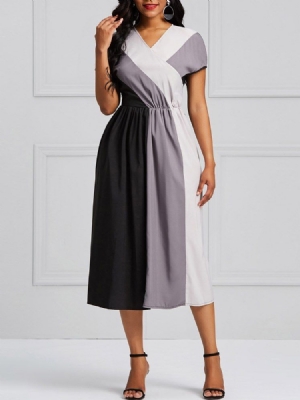 Vestido Feminino De Panturrilha Média Em Corte Linha A