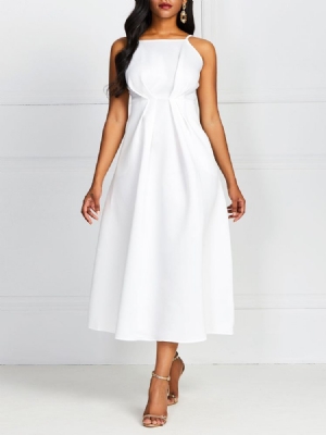 Vestido Feminino Sem Mangas Com Cintura Padrão E Cintura Padrão Feminino