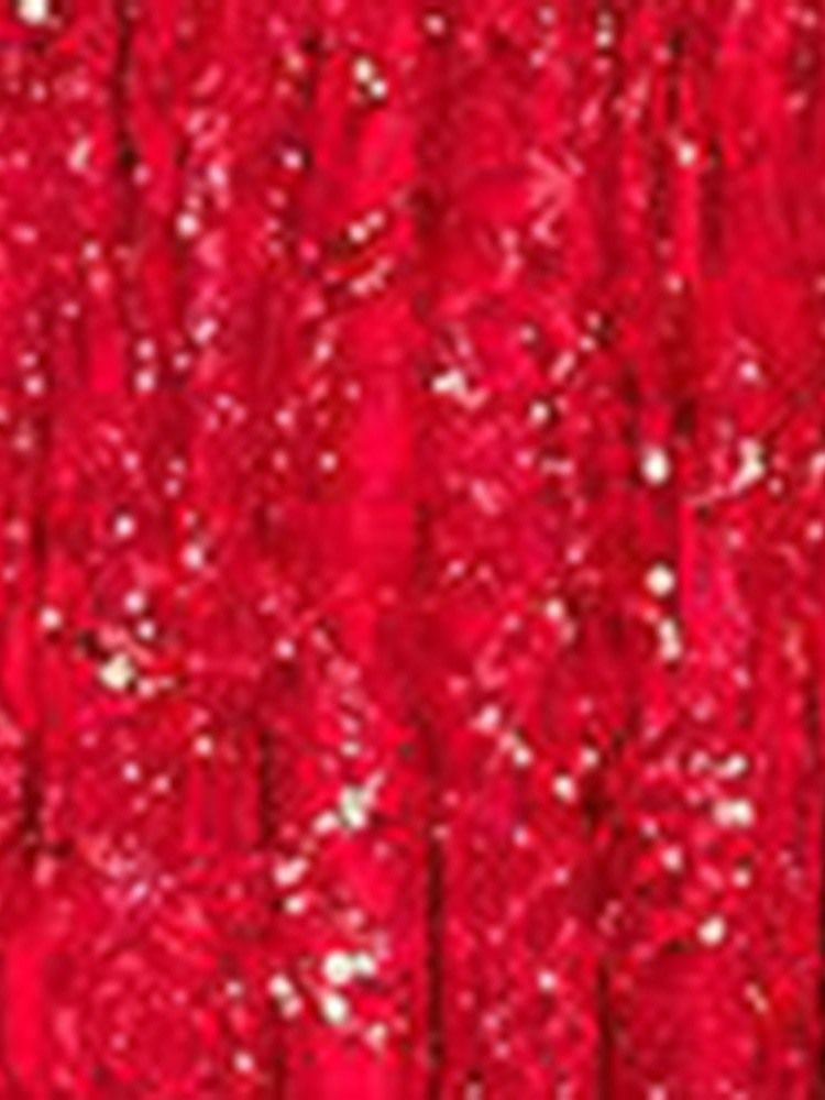 Vestido Feminino Sem Mangas Com Decote Em V Lantejoulas A-line