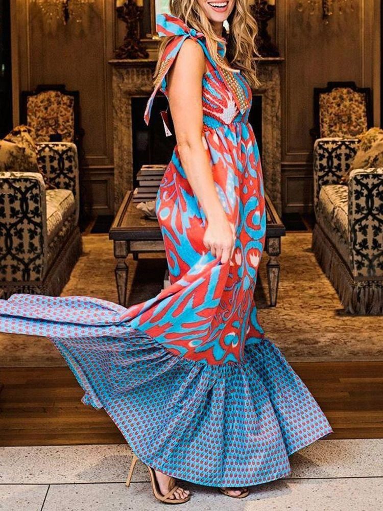 Vestido Longo Feminino Sem Mangas Sem Mangas Pulôver Com Alça Espaguete