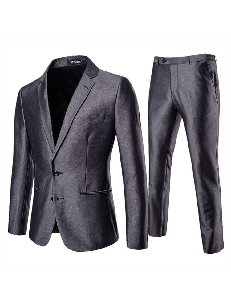 Blazer De Bolso Simples Com Bolso Casual Terno Masculino