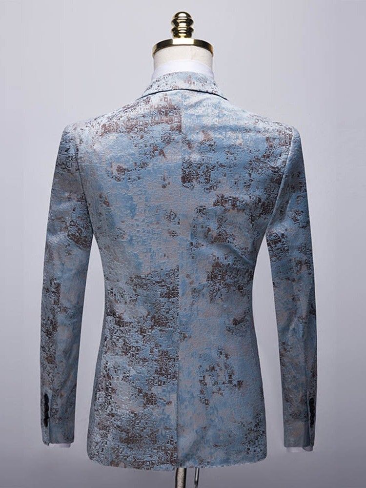 Blazer Com Peito Único Terno Masculino