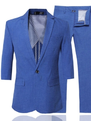 Blazer Terno Masculino Simples Com Botão