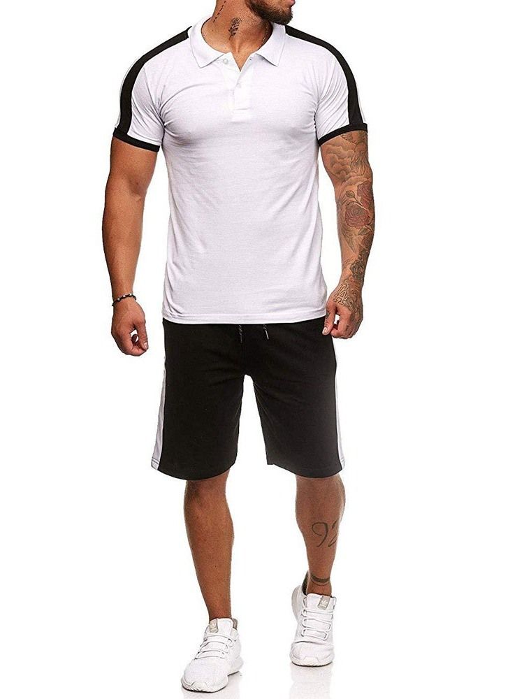 Bloco De Cores De Botões Roupa Masculina Casual