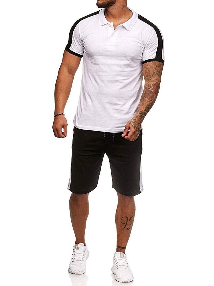 Bloco De Cores De Botões Roupa Masculina Casual