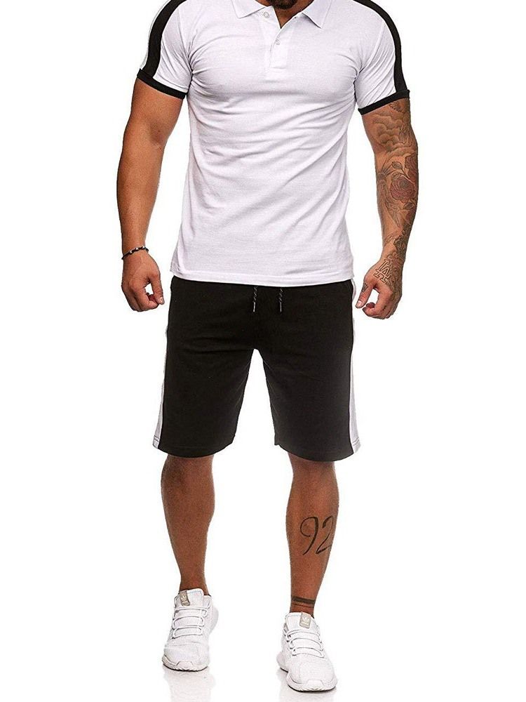 Bloco De Cores De Botões Roupa Masculina Casual