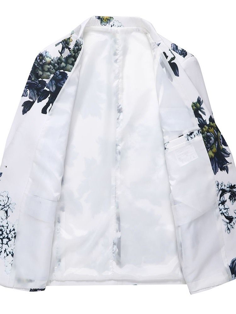 Calça Estampada Masculina Terno Vestido Com Um Botão