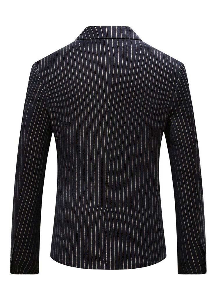 Calça Listrada Com Peito Único Terno Masculino