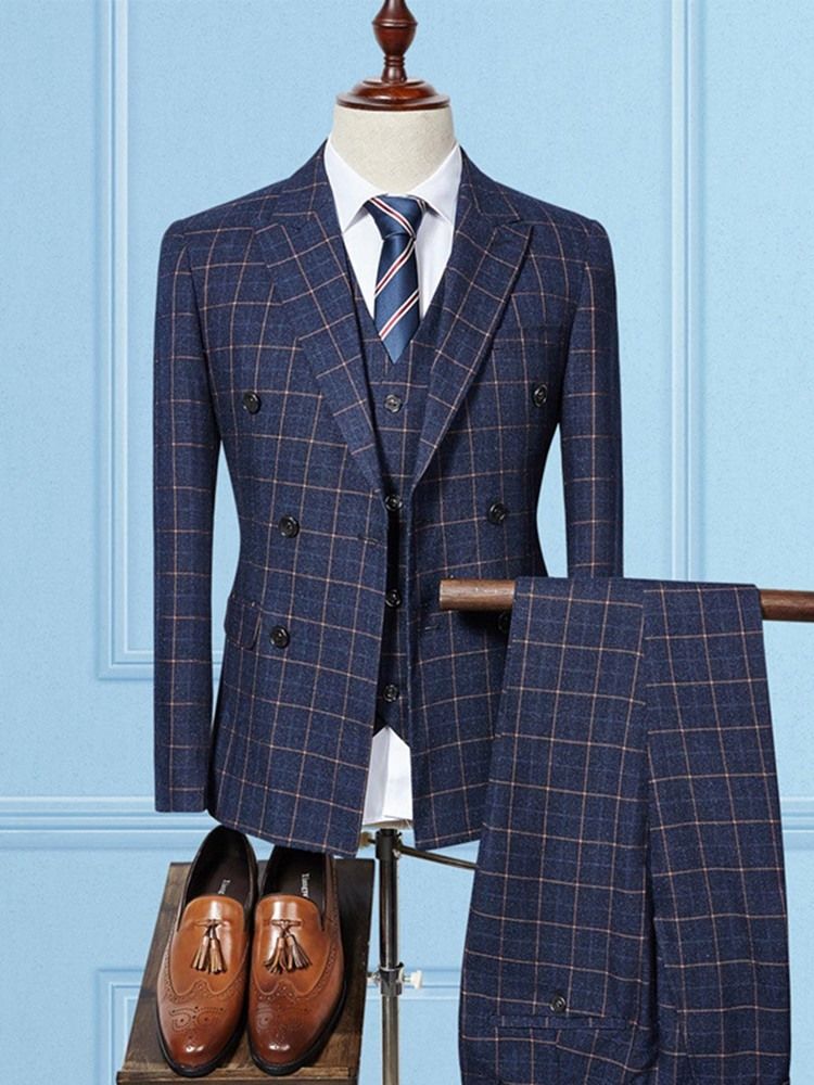 Calça Xadrez Blazer Colete Masculino Terno