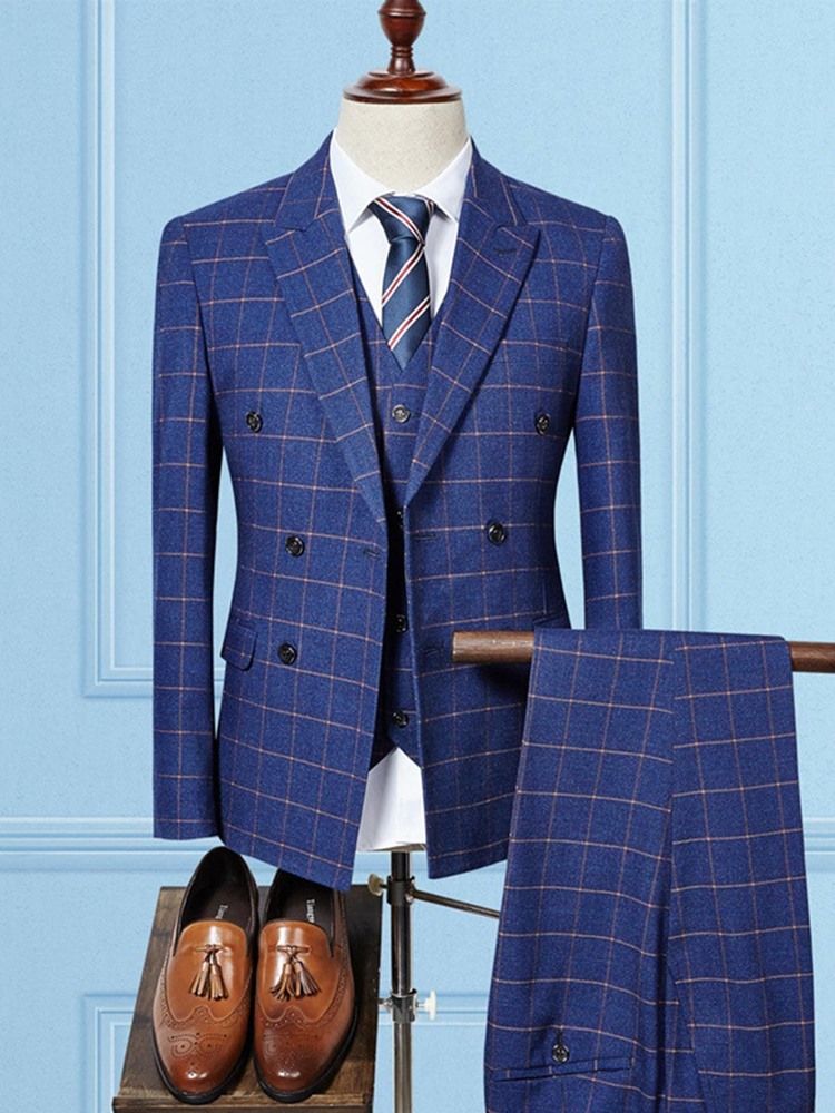 Calça Xadrez Blazer Colete Masculino Terno
