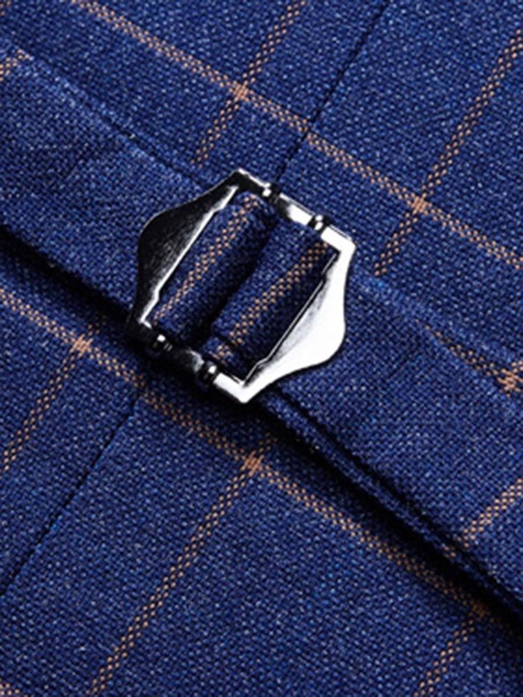 Calça Xadrez Blazer Colete Masculino Terno