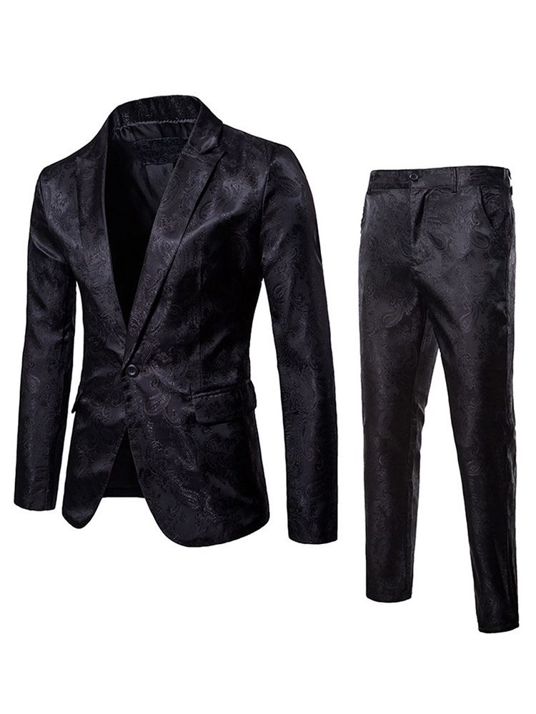 Calças Blazer Impressas Com Um Botão Ternos Casuais Masculinos