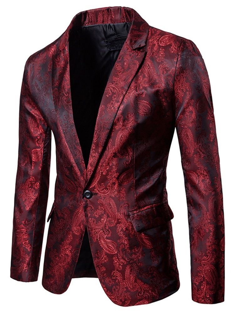 Calças Blazer Impressas Com Um Botão Ternos Casuais Masculinos