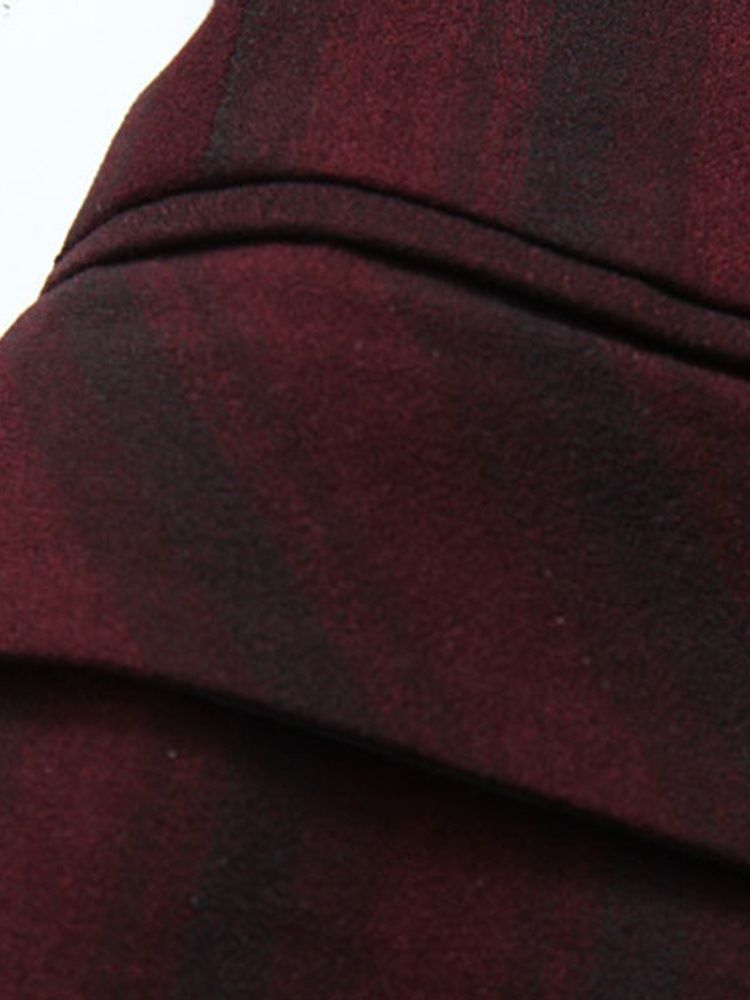 Calças Blazer Listrado Vertical Colete Masculino 3 Peças Ternos