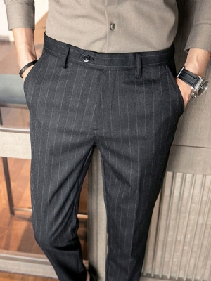 Calças Blazer Masculinas Retas Formais Até O Tornozelo
