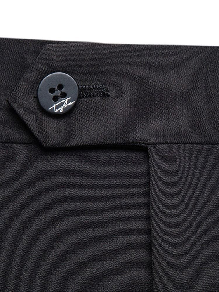 Calças Moda Cor Block Terno Masculino