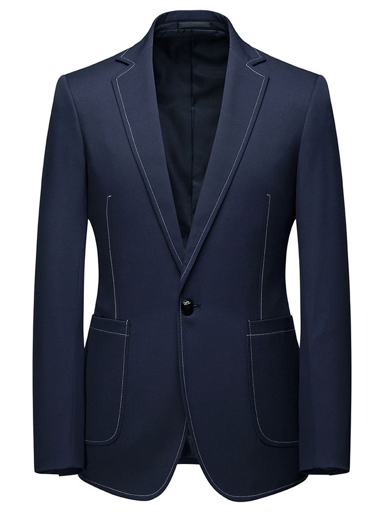 Calças Moda Cor Block Terno Masculino