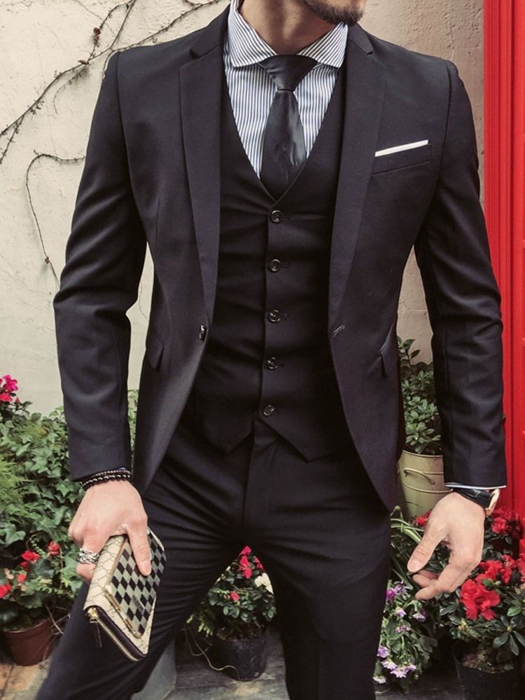 Colete Formal De Um Botão Terno Masculino