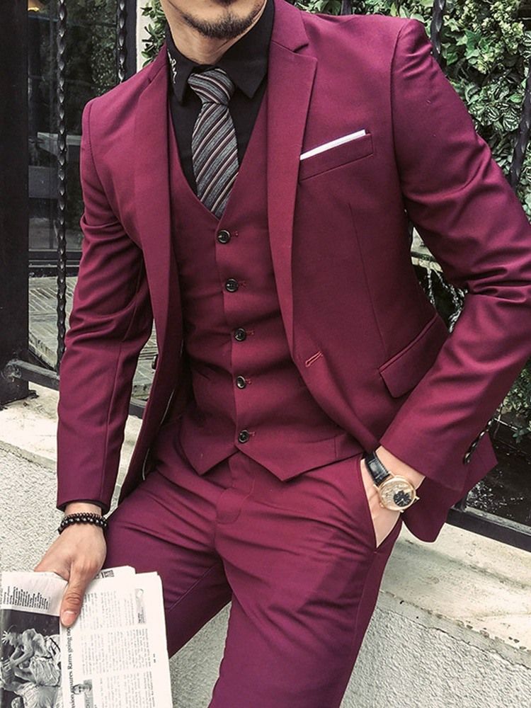 Colete Formal De Um Botão Terno Masculino