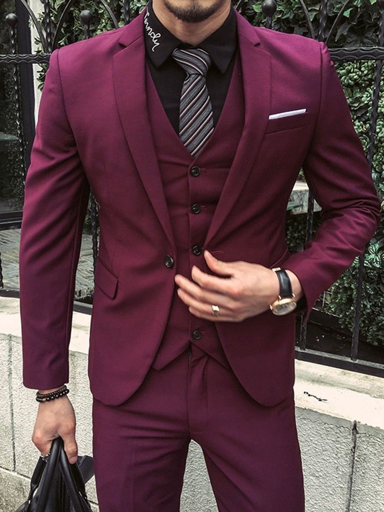 Colete Formal De Um Botão Terno Masculino
