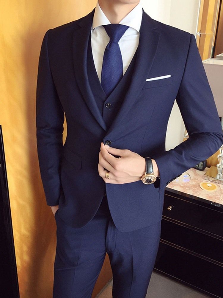 Colete Formal De Um Botão Terno Masculino