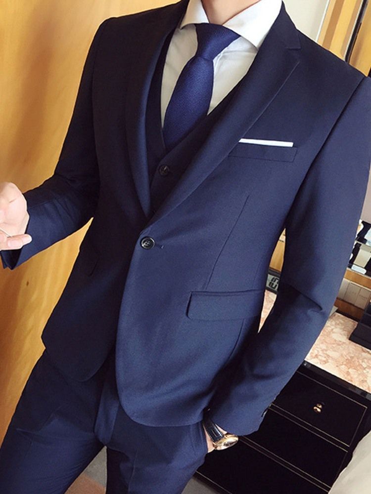 Colete Formal De Um Botão Terno Masculino