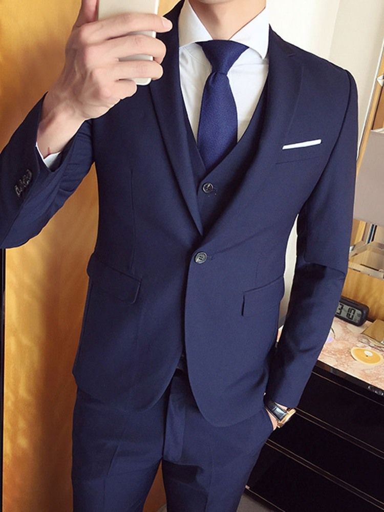 Colete Formal De Um Botão Terno Masculino