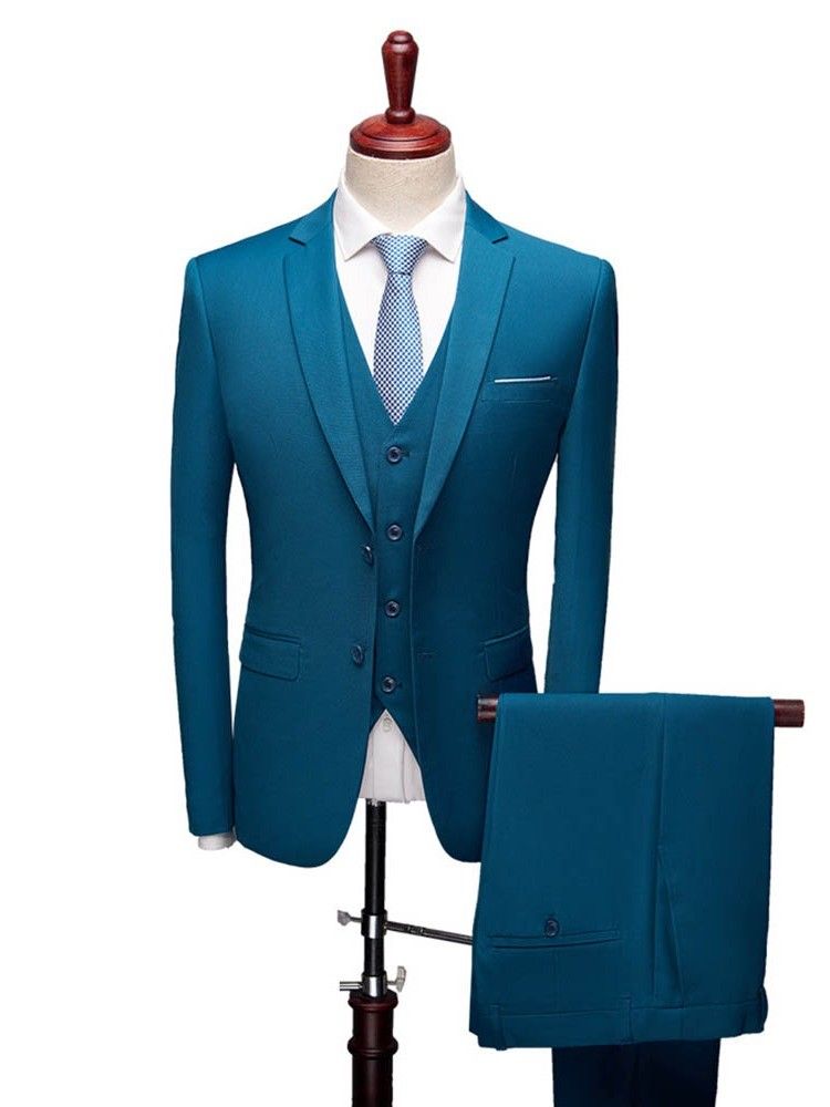 Colete Masculino Terno Simples De Um Botão