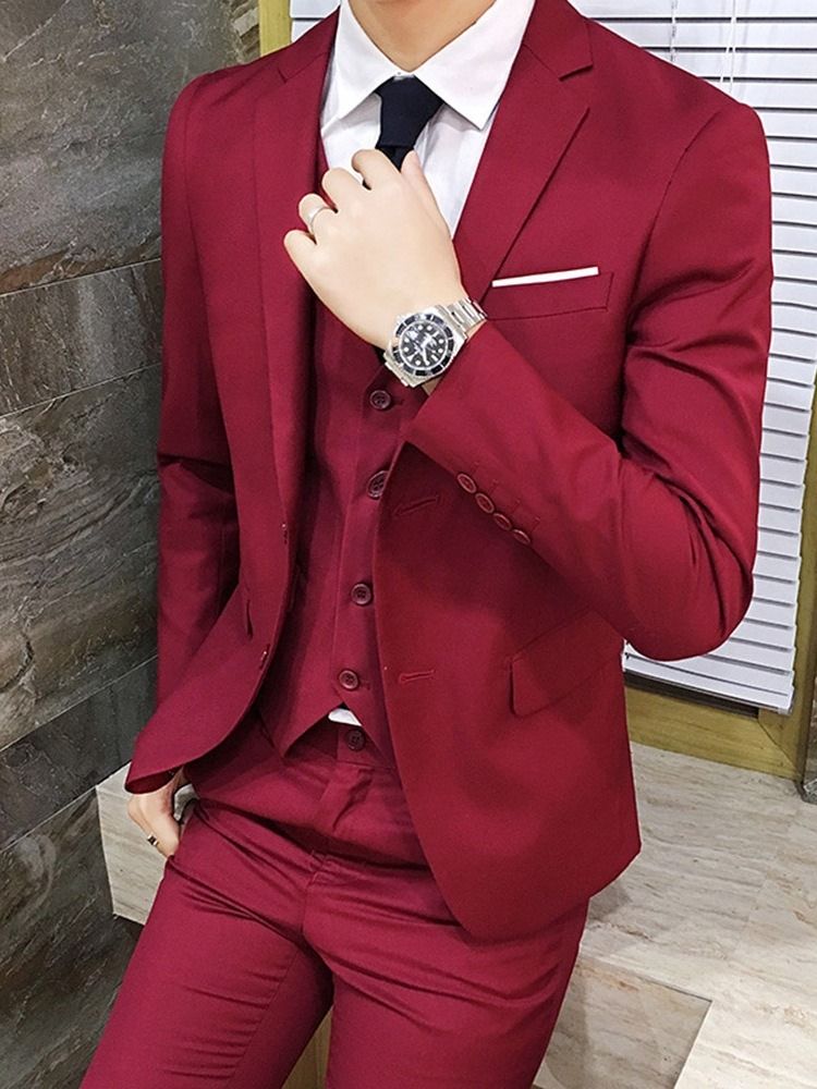 Colete Terno Masculino Com Bolso Liso