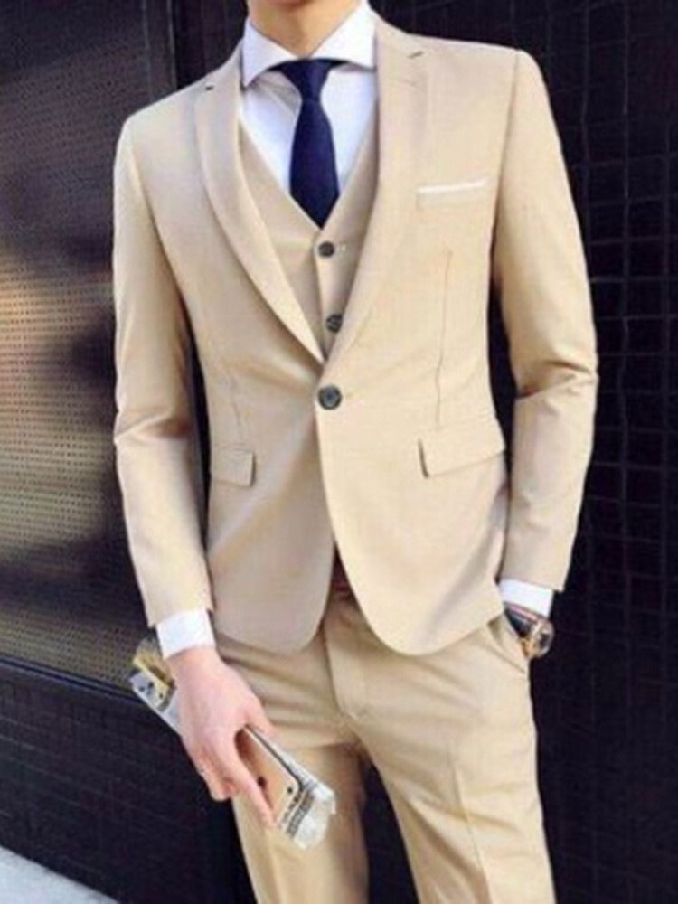 Colete Terno Masculino Com Bolso Liso