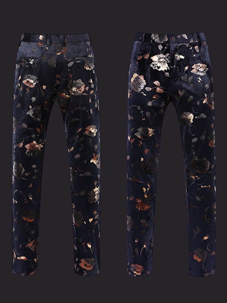 Estampa Floral Masculina 3 Peças Terno Vestido De Festa Casual