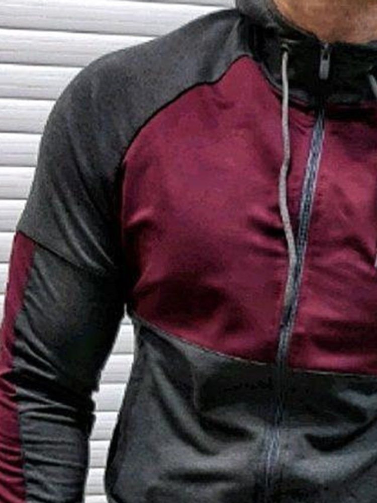 Moletom Estilo Casual Patchwork Roupa Masculina
