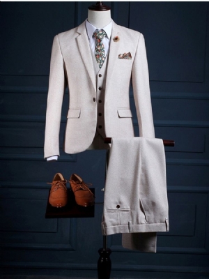 One Button Vogue De Três Peças De Terno Masculino