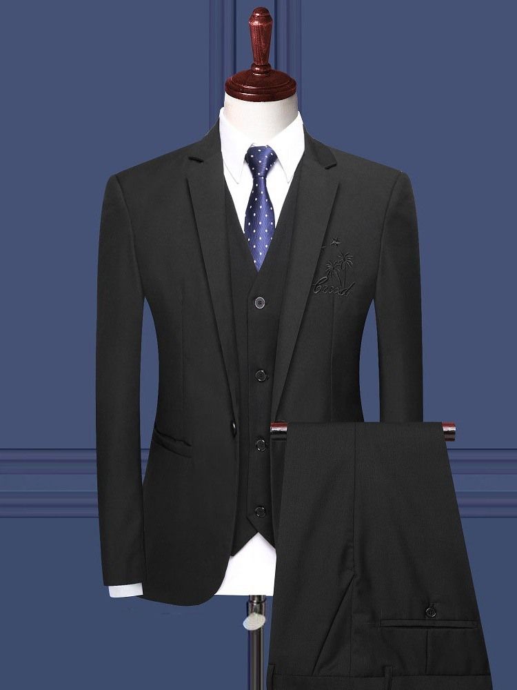 Terno Formal De Bolso Com Um Botão Masculino
