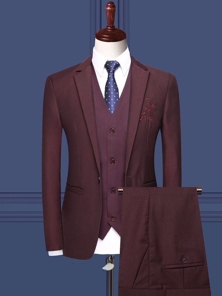 Terno Formal De Bolso Com Um Botão Masculino