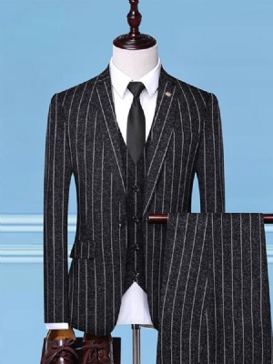 Terno Masculino Elegante De Poliéster Com Um Botão