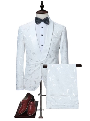 Terno Masculino Estampado Branco