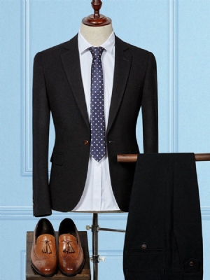Terno Masculino Slim Fit Simples De Um Botão