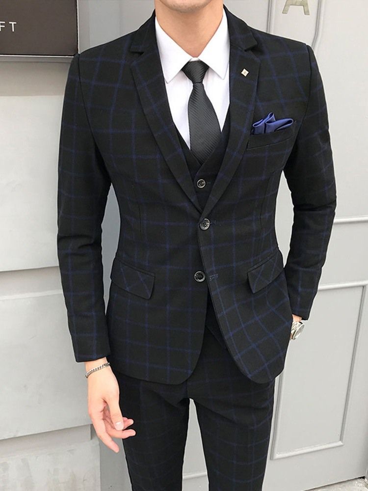 Terno Masculino Xadrez Coreano