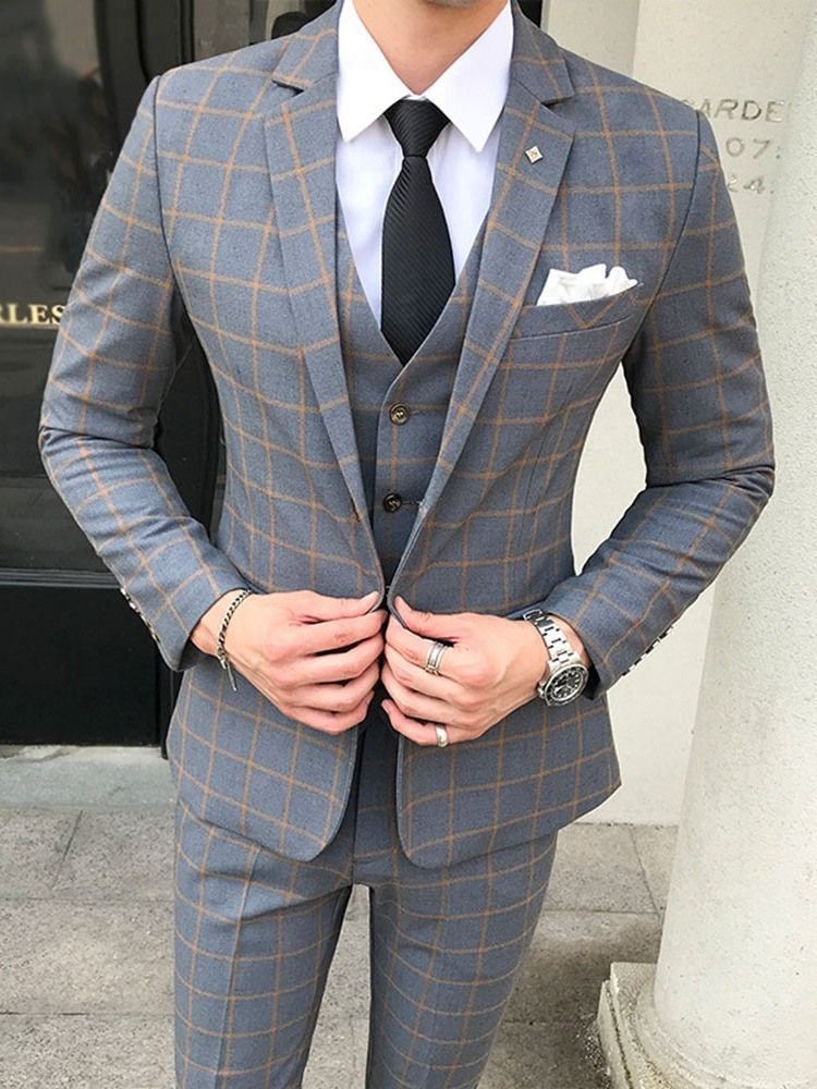 Terno Masculino Xadrez Coreano