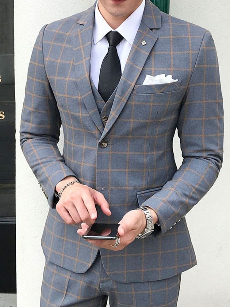 Terno Masculino Xadrez Coreano