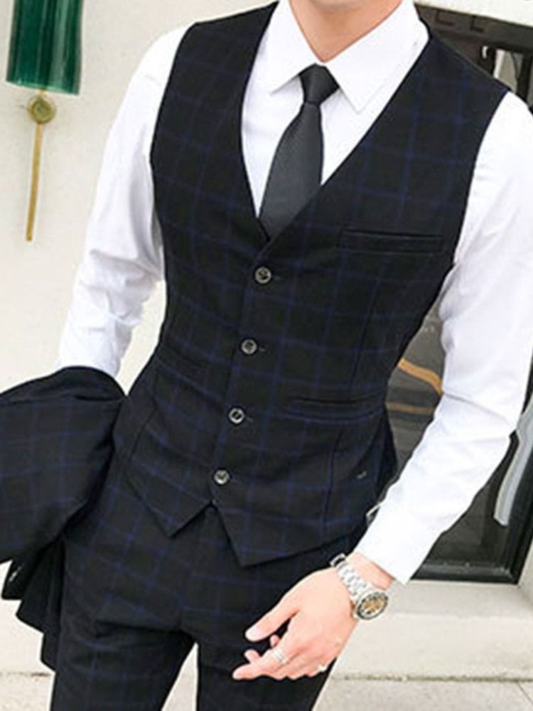 Terno Masculino Xadrez Coreano