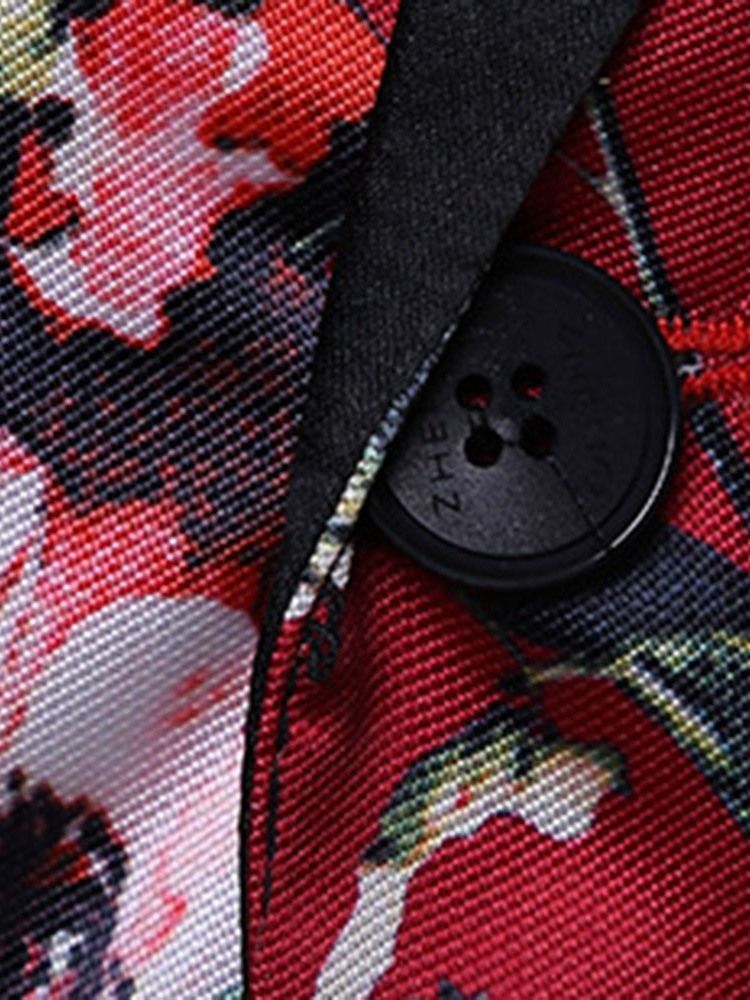 Terno Moda Masculino Com Estampa De Um Botão